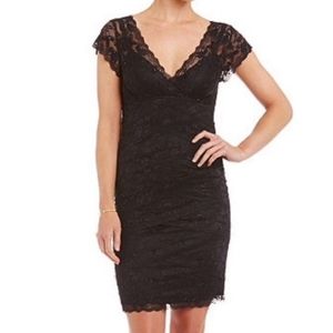 Marina Pull-on Black Lace Bodycon Dress sz 14W